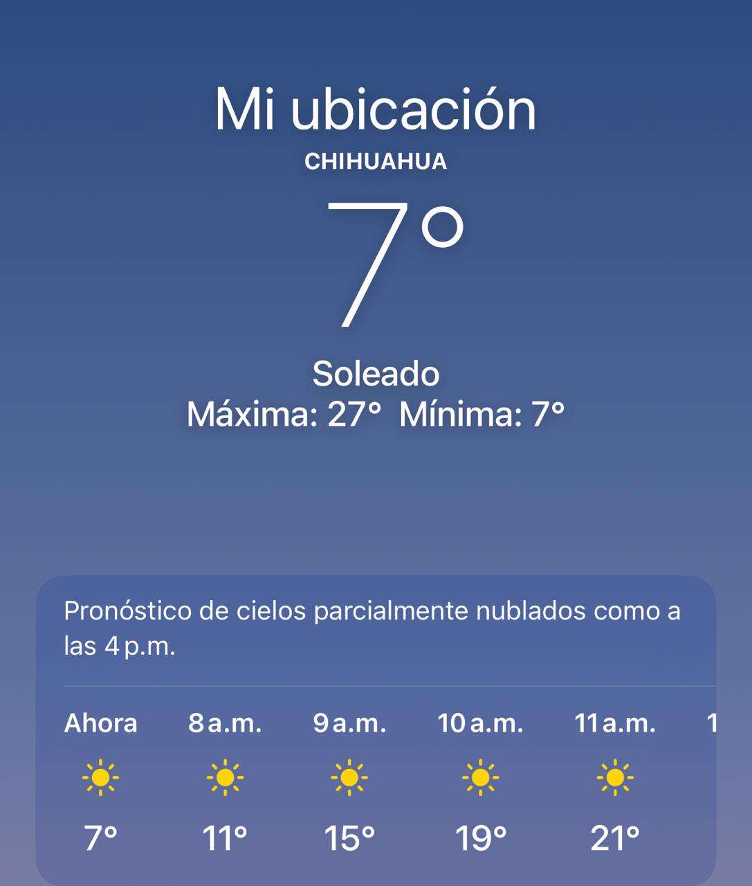 Prevén clima caluroso con cielo mayormente despejado 