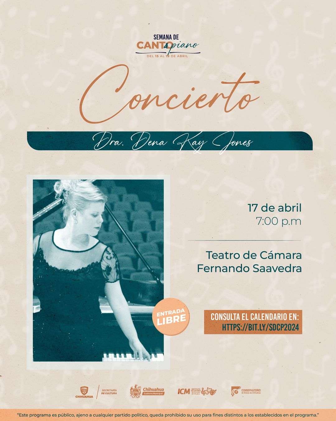 Invitan al concierto de piano de la doctora Dena Kay Jones