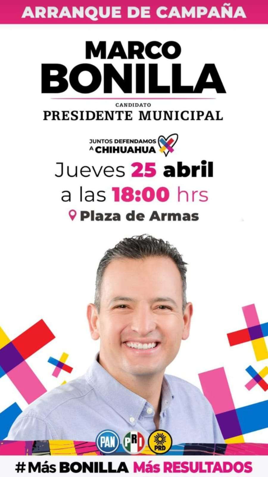 Arrancará campaña Marco Bonilla el 25 de abril 