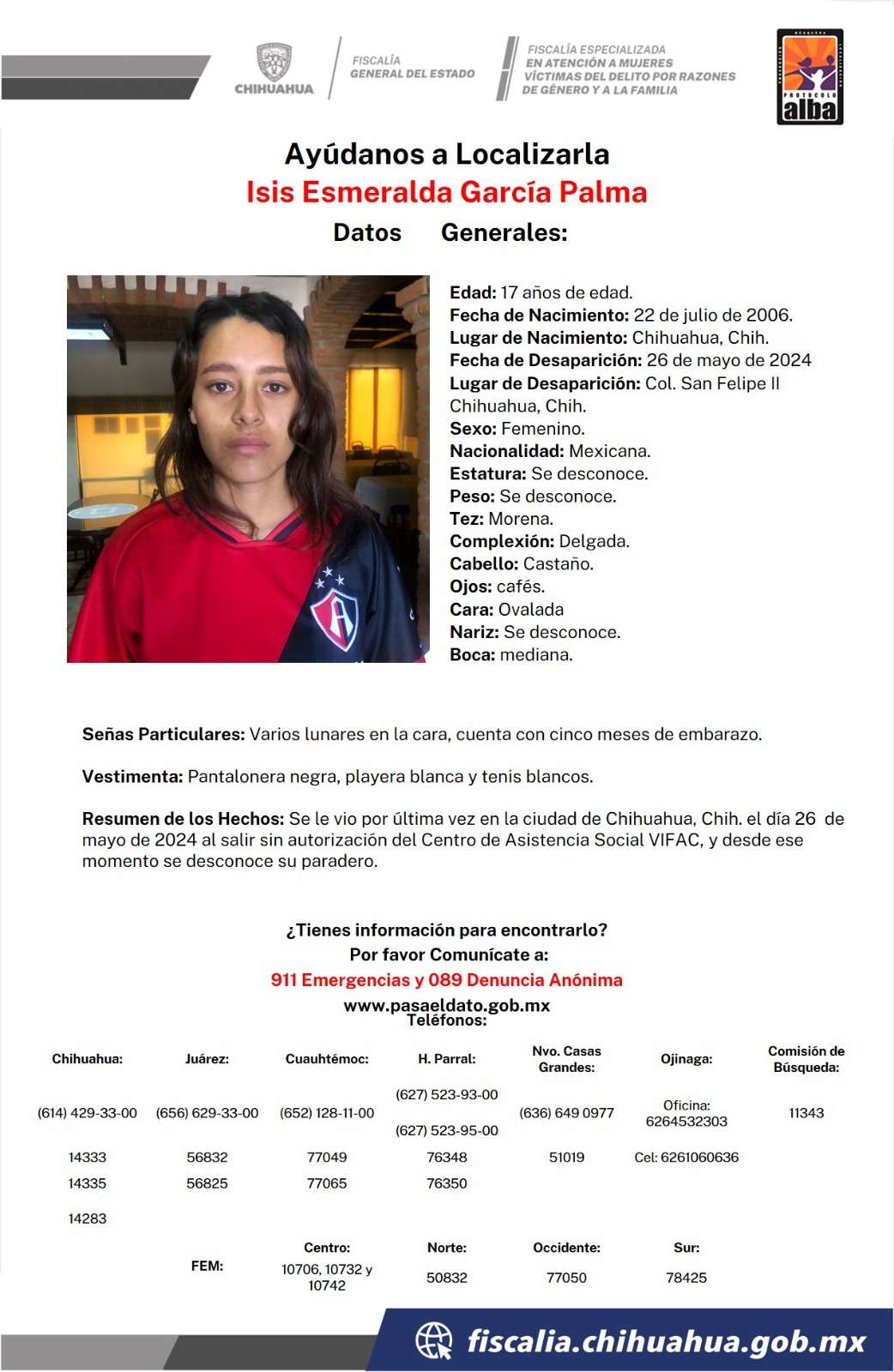 Escapa joven embarazada de centro de asistencia