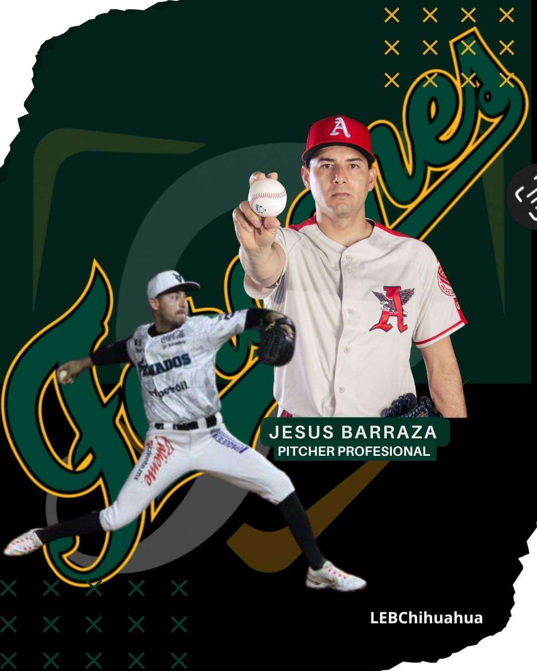 Llega Jesús Barraza a la V Zona como lanzador Profesional de Faraones