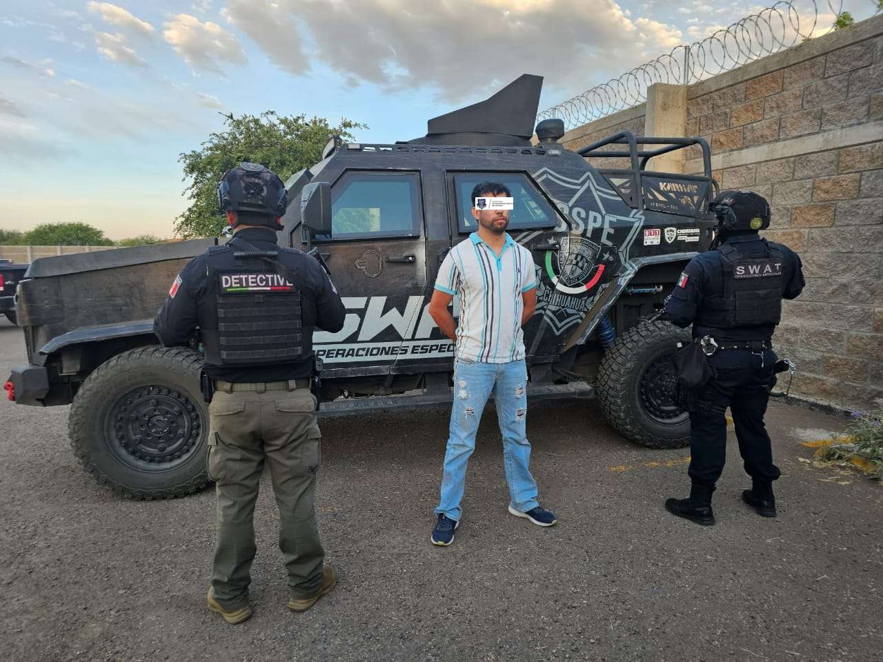 Detienen agentes de la Sspe a sujeto por agresión en vía pública