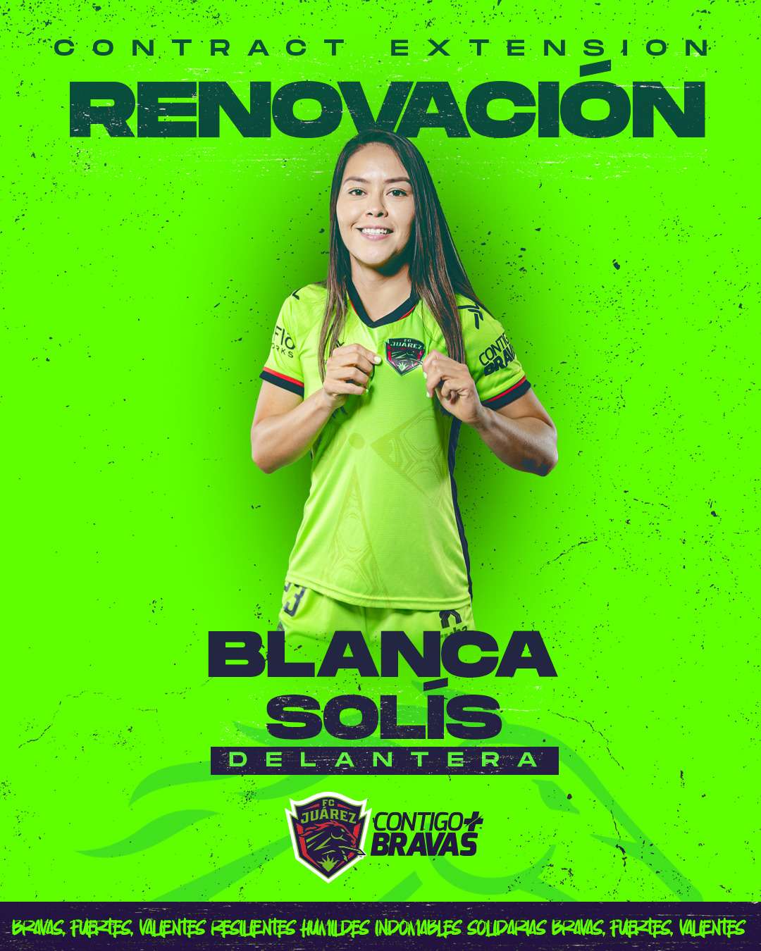 Renueva Blanca Solís como delantera con FC Juárez