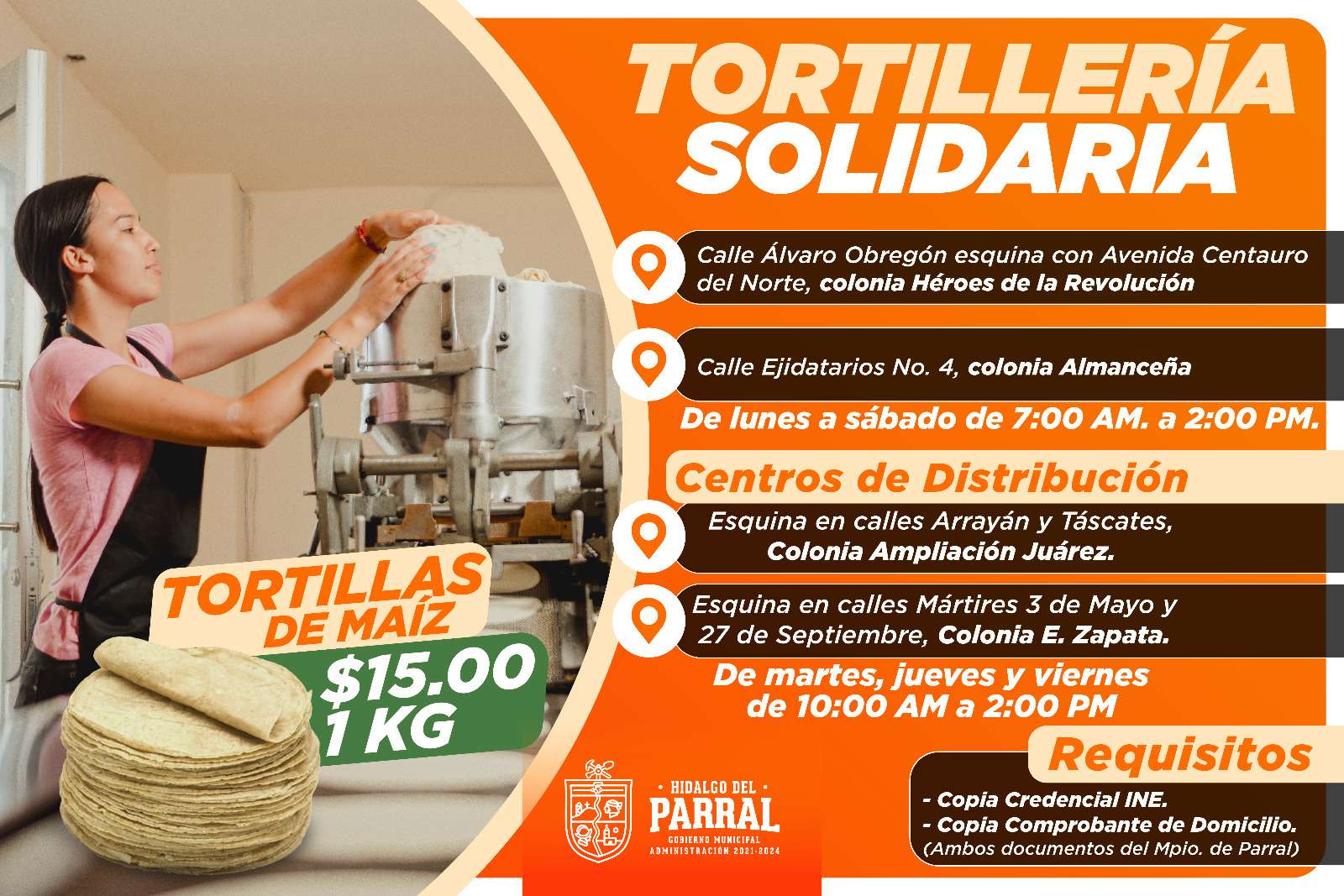 Benefician Tortillerías Solidarias la economía de las familias 