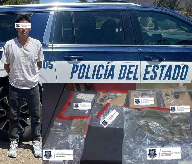 Cae en Parral presunto narcomenudista con 3 pistolas y droga