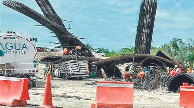 Colapsa estructura del Tren Maya en tramo 7