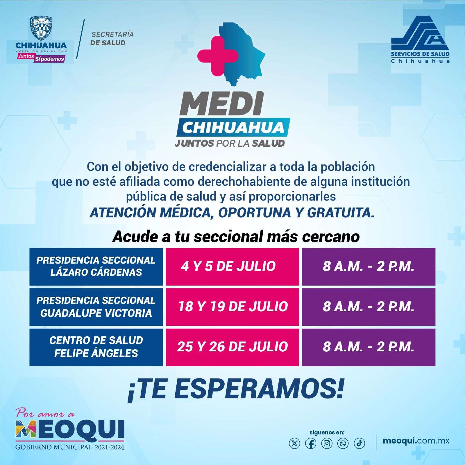Llega a Meoqui afiliación de MediChihuahua
