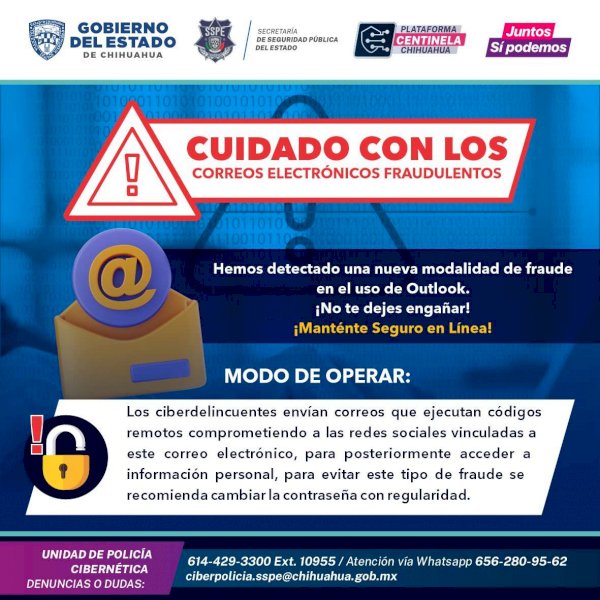 Advierte Sspe sobre nueva modalidad de estafa en correos de Outlook ...