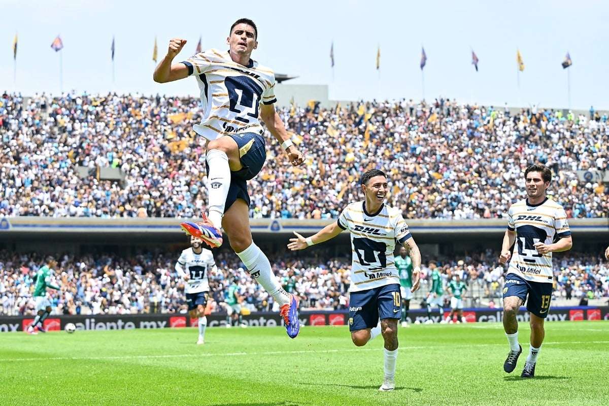 Golea Pumas en a león con un 4-1 en el torneo Apertura 
