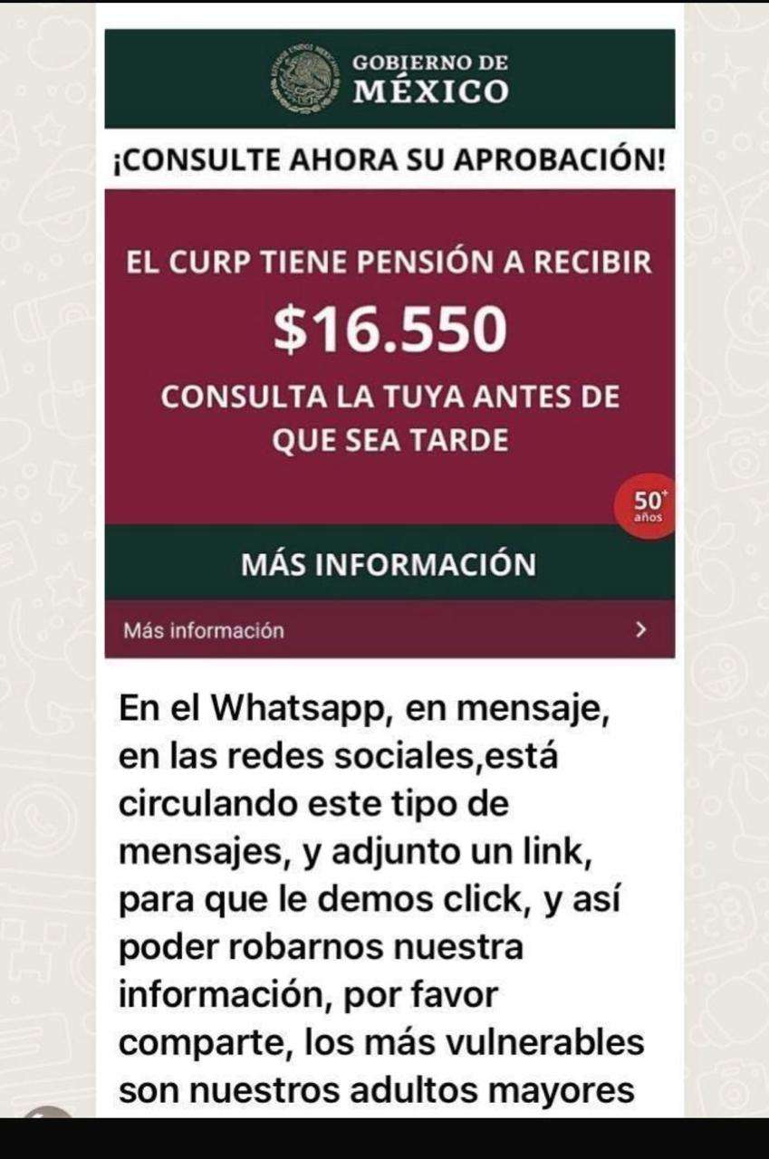 Alerta por fraude sobre pensión para adultos mayores