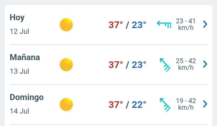 Día soleado con temperatura máxima de 37°C hoy en Juárez 