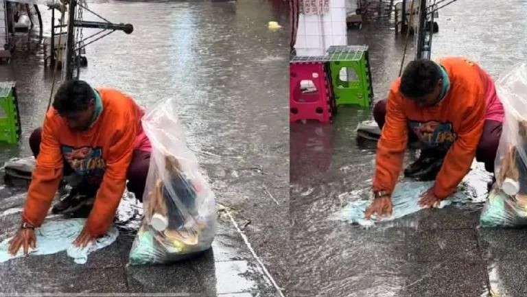 Aprovecha el agua de lluvia y lava su ropa