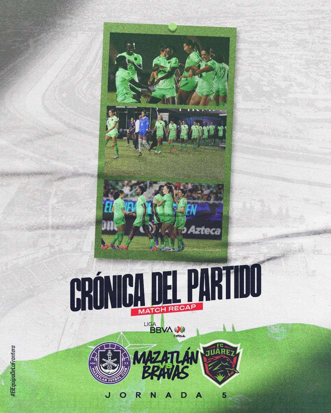 Vencen Bravas de Juárez 6-0 a Mazatlan femenil