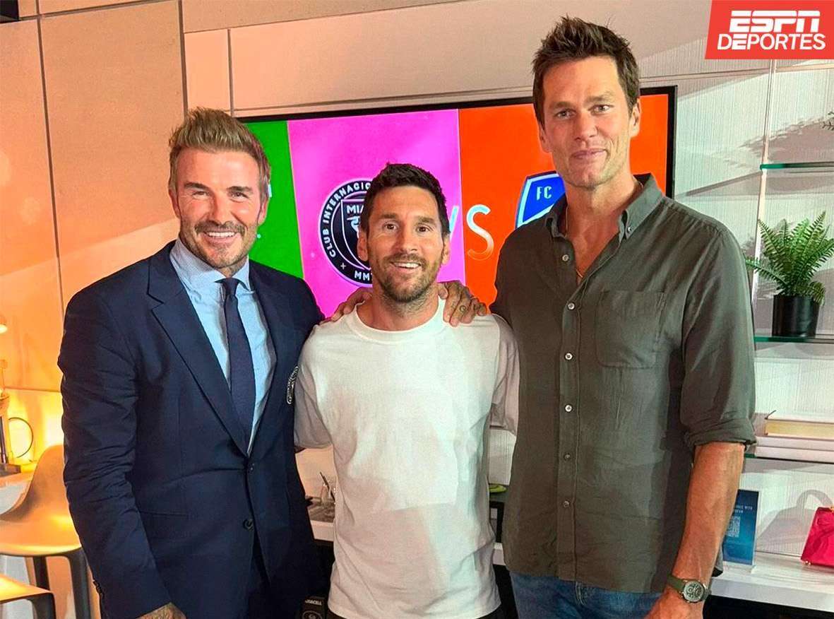 La foto viral de Lionel Messi junto a David Beckham y Tom Brady
