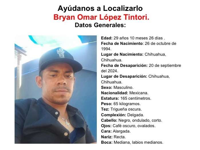 Solicitan ayuda ciudadana para localizar a Bryan Omar López Tintori