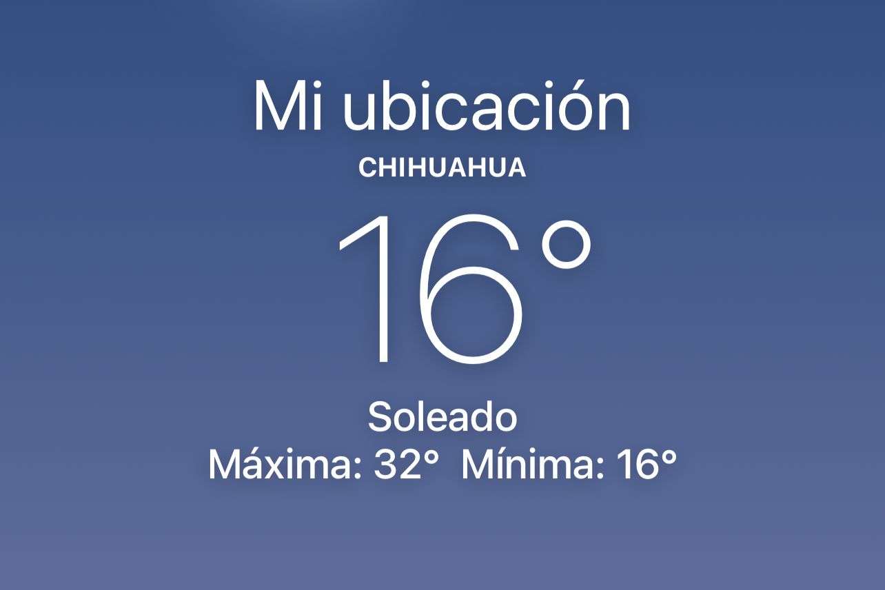 Mañana soleada con temperatura de 16°C 