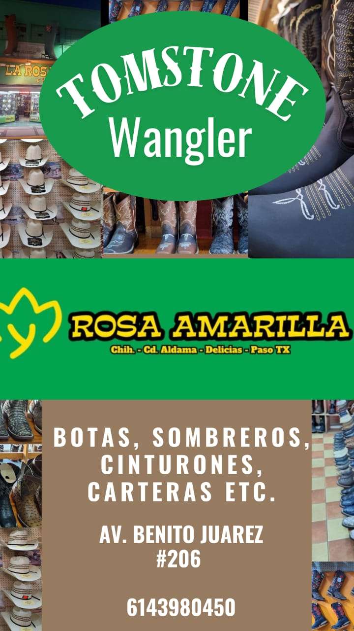 Rosa Amarilla: Botas, sombreros, cinturones y carteras