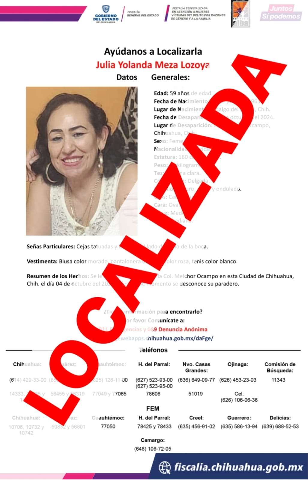 Maestra reportada desaparecida se ausentó por su voluntad