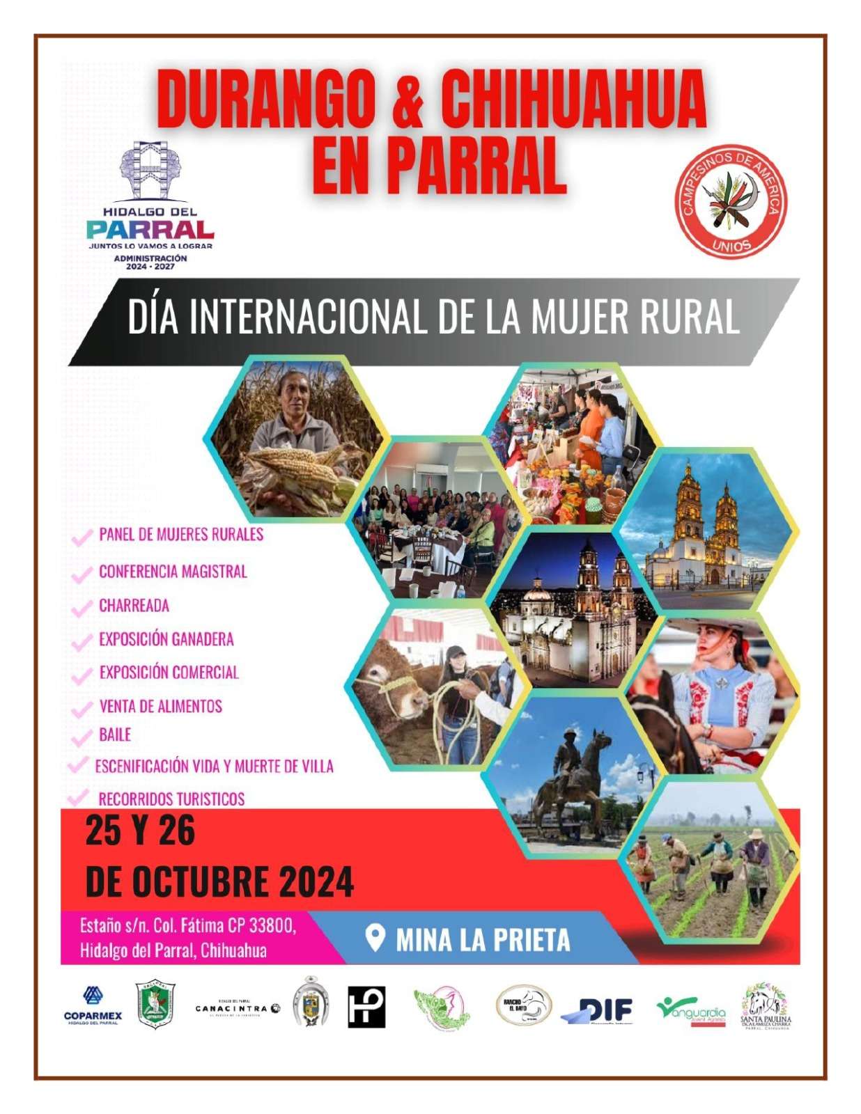 Será Parral sede de las actividades por Día Internacional de la Mujer Rural