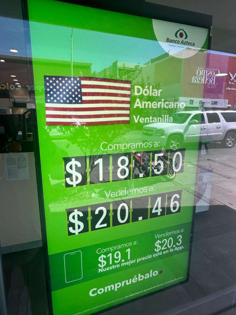 Rebasa el dólar los 20 pesos en la ciudad