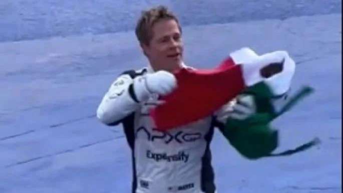 Causa sensación Brad Pitt en el Gran Premio de México