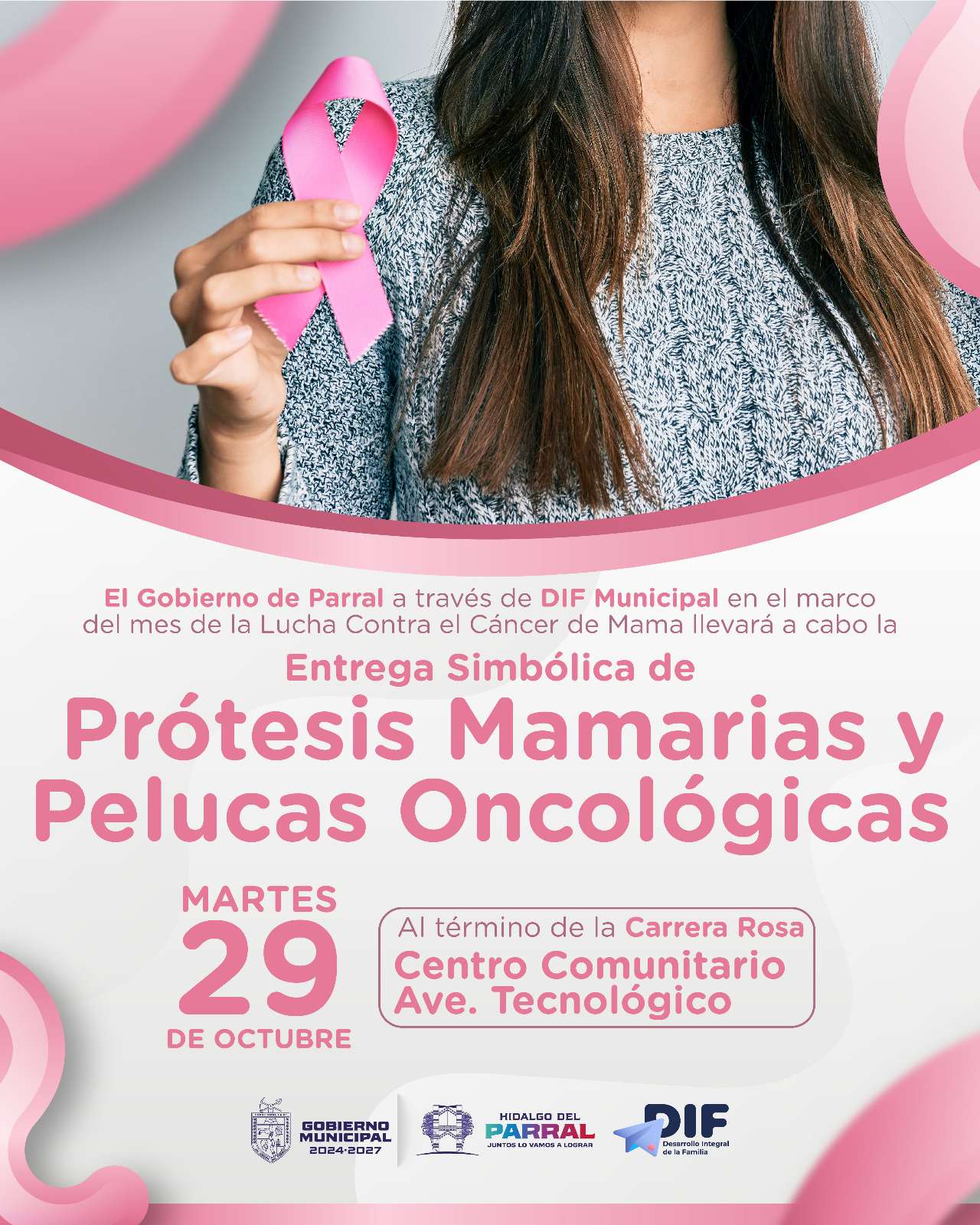 Entrega DIF Municipal prótesis mamarias y pelucas oncológicas