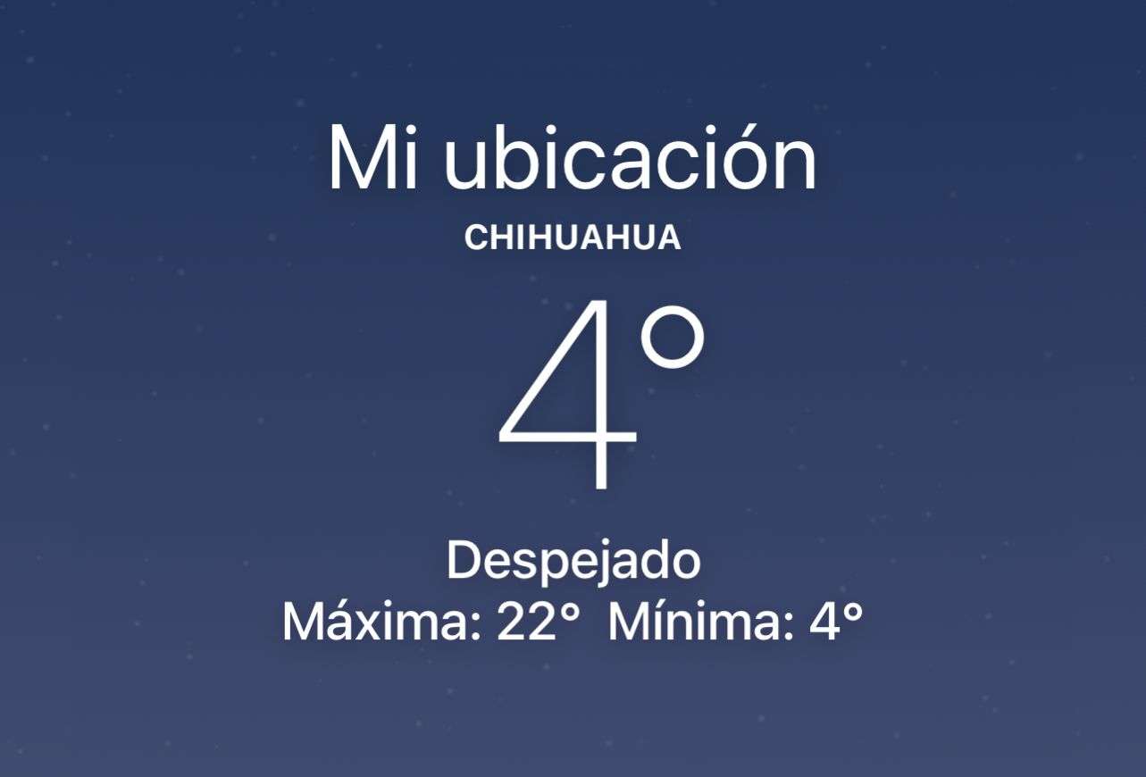 Amanece con temperatura de 4°C en la ciudad