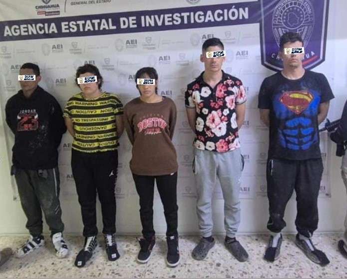 Detienen a cinco con pistola y drogas