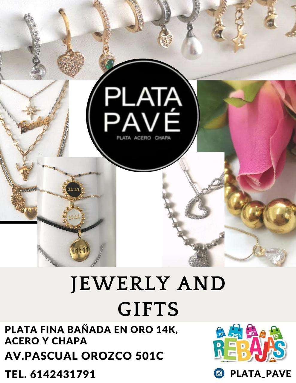 Plata Pave: plata fina, acero y chapa