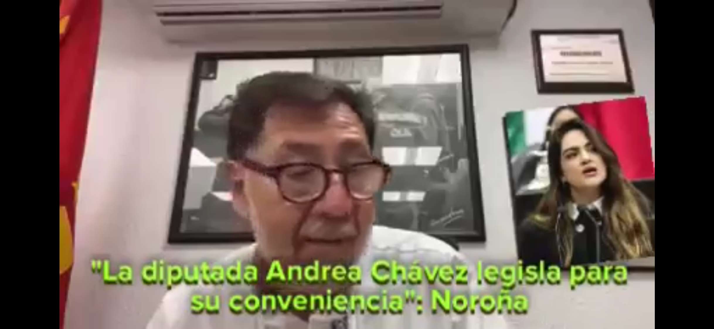 Torpedea Fernández Noroña a Andrea Chávez: quiere ser Secretaria de Estado dice 