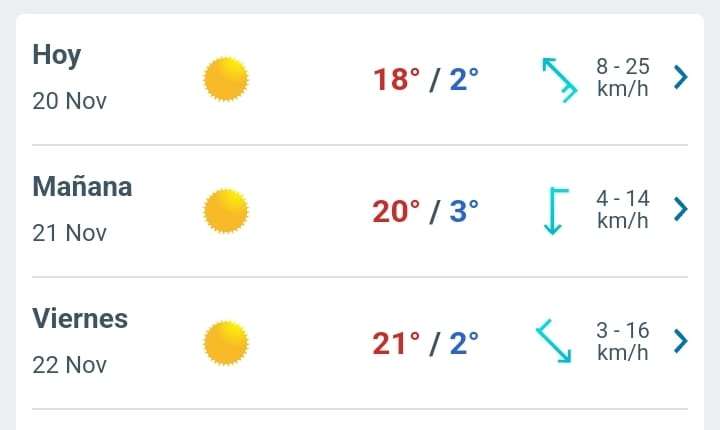 Prevén día soleado con temperatura hasta de 18°C para hoy 