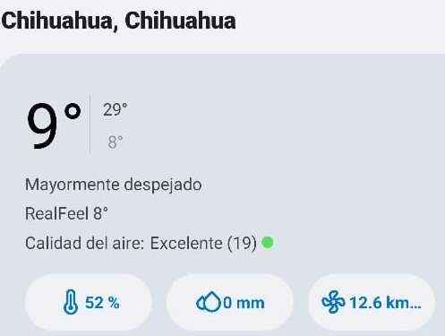 Registra Chihuahua domingo caluroso con frío matutino