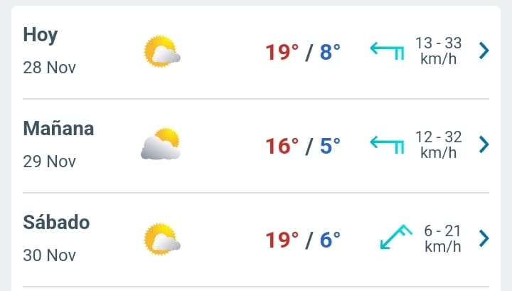 Prevén día parcialmente nublado con temperaturas hasta de 19°C para hoy