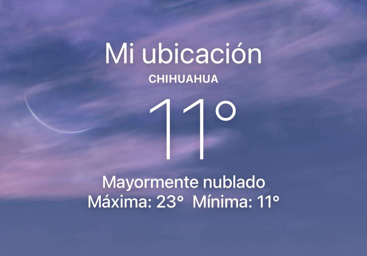 Se espera mañana nublada con temperatura de 11°C