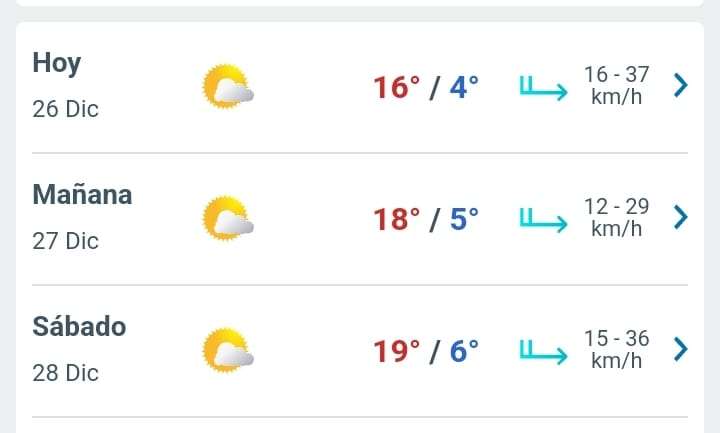 Prevén día parcialmente nublado con temperatura hasta de 16°C