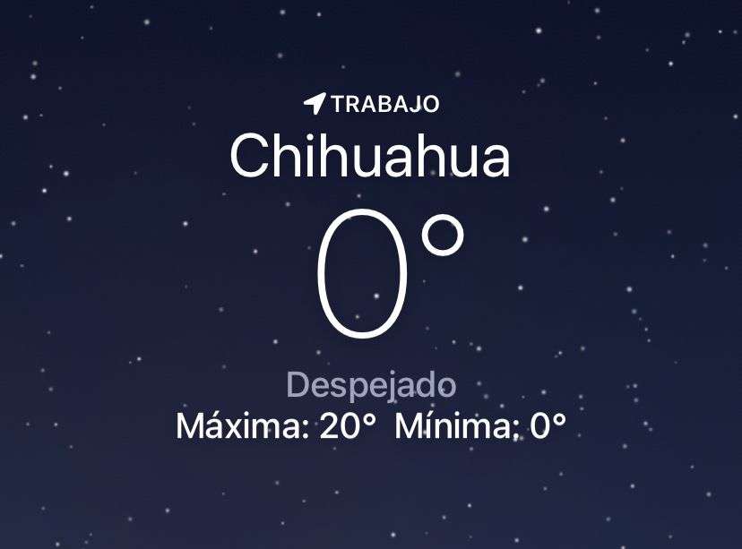 Baja la temperatura a 0°C esta mañana 