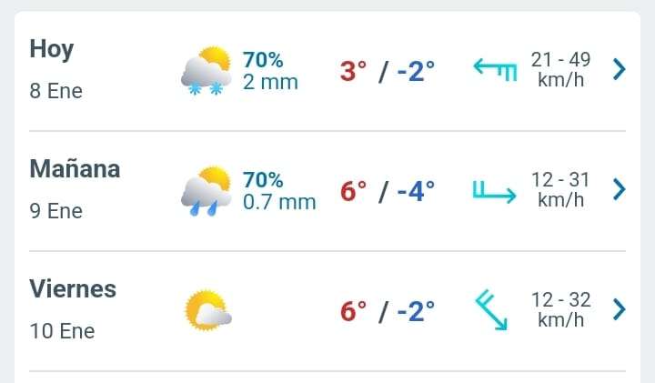 Pronostican nevada y temperatura de 3°C para hoy en Juárez 