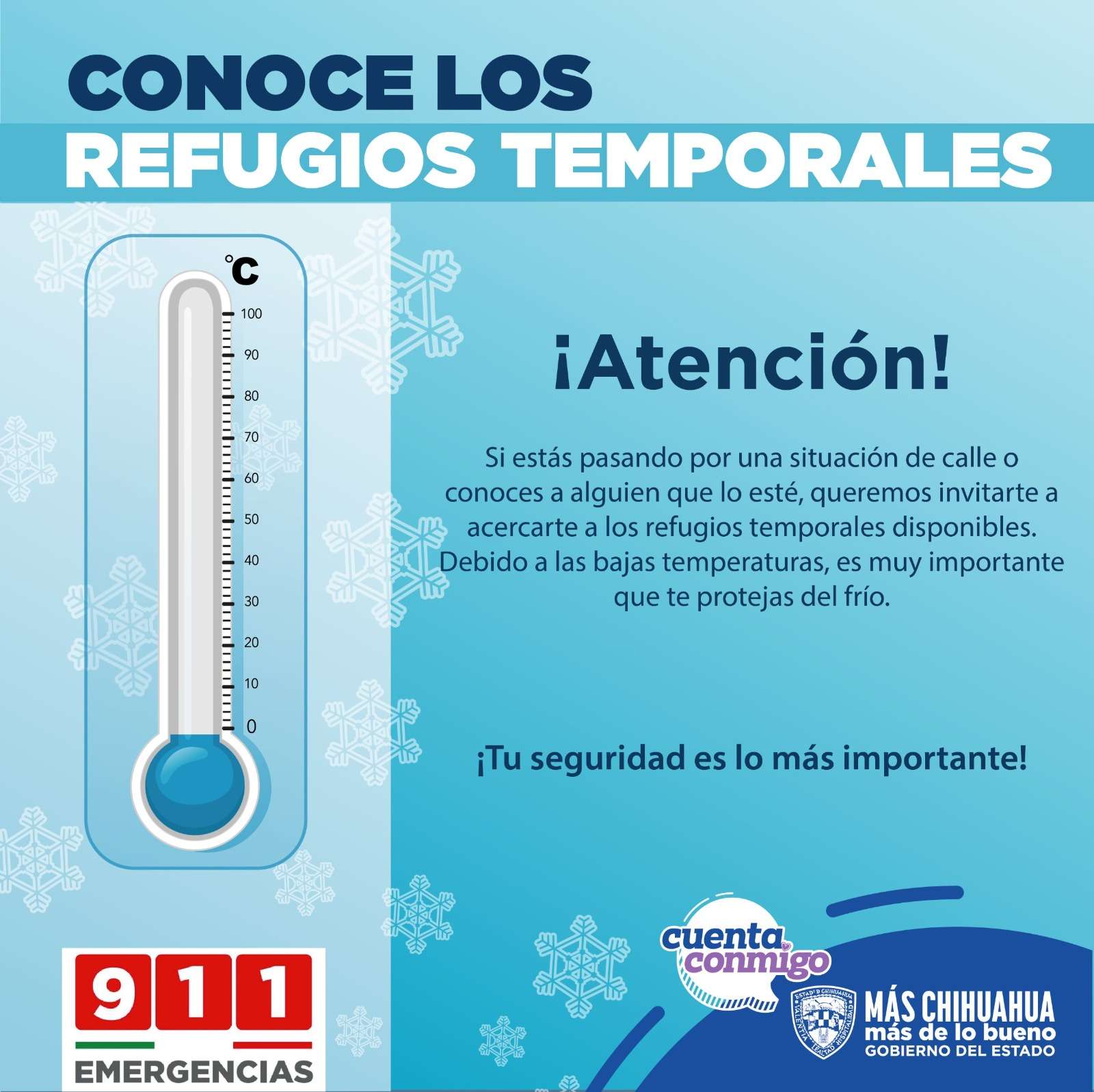 Más de 200 albergues para resguardarse del frío en todo el estado 