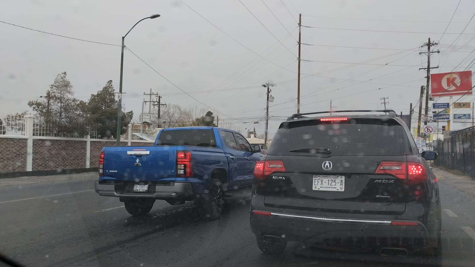 Cae nieve en Ciudad Juárez