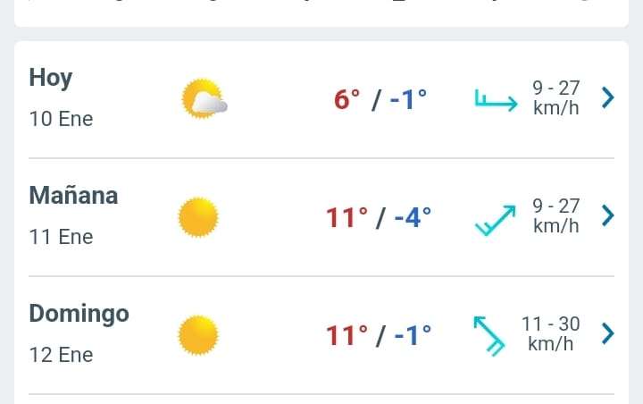 Día nublado con temperatura hasta de 6°C para hoy en Juárez 