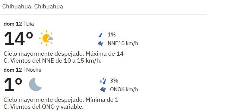 Suben temperaturas tras la nevada; hoy máximas de 14 °C