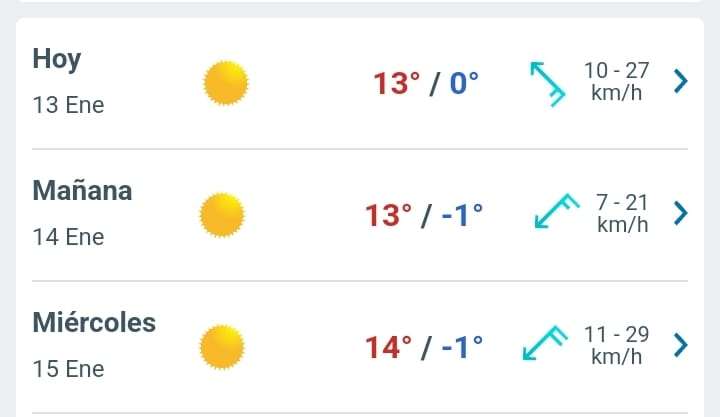 Día soleado con temperatura hasta de 13°C para hoy en Juárez 