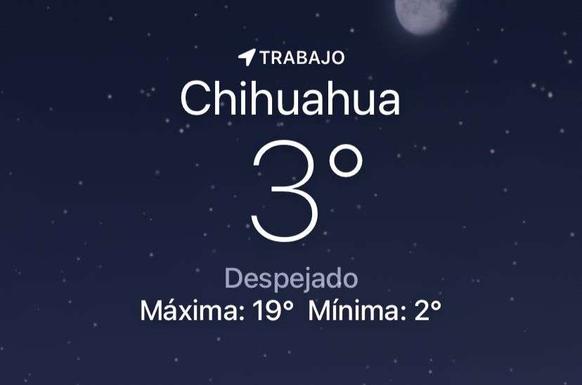 Desciende la temperatura a 3 grados centígrados; se espera soleado