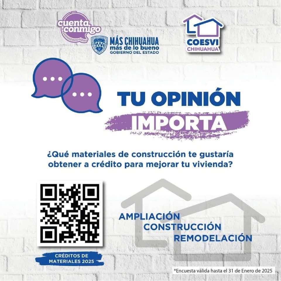 Participa en la encuesta para créditos de materiales 2025