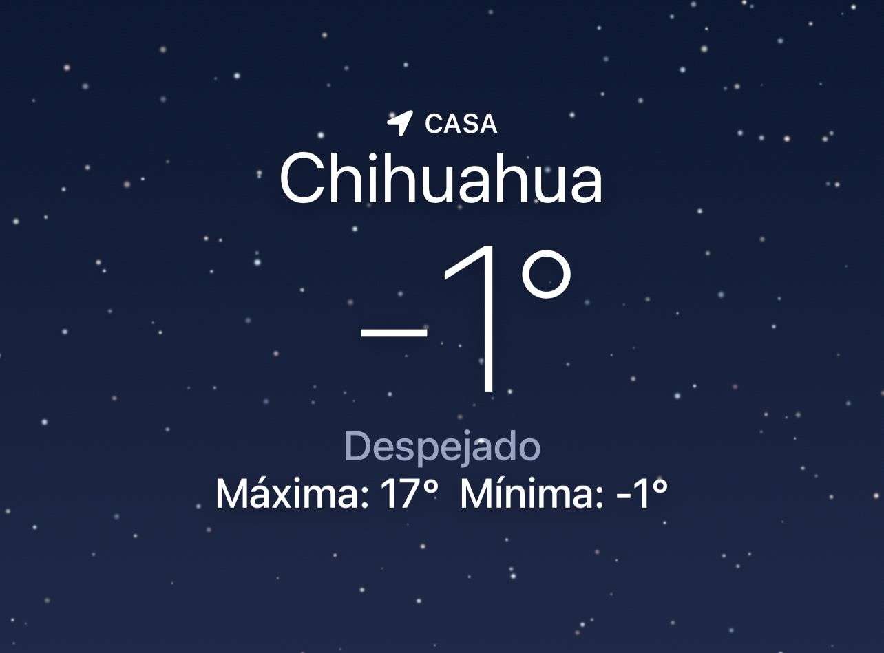 Baja la temperatura a -1 grado centígrado 