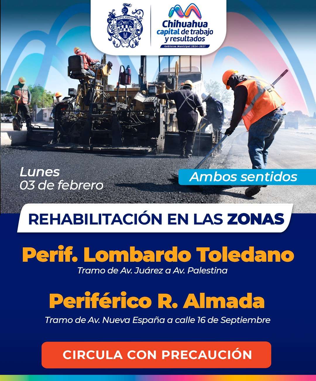 Arrancan mañana obras en R. Almada y Lombardo Toledano