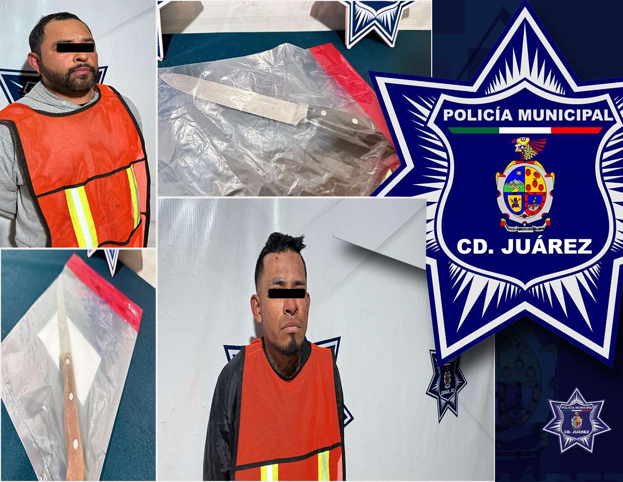 Arrestan a dos por amenazar con arma blanca en distintos hechos