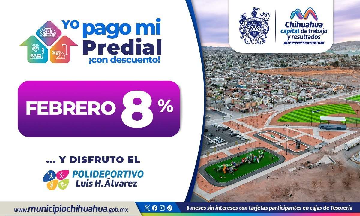 Paga tu predial con el 8% de descuento en febrero