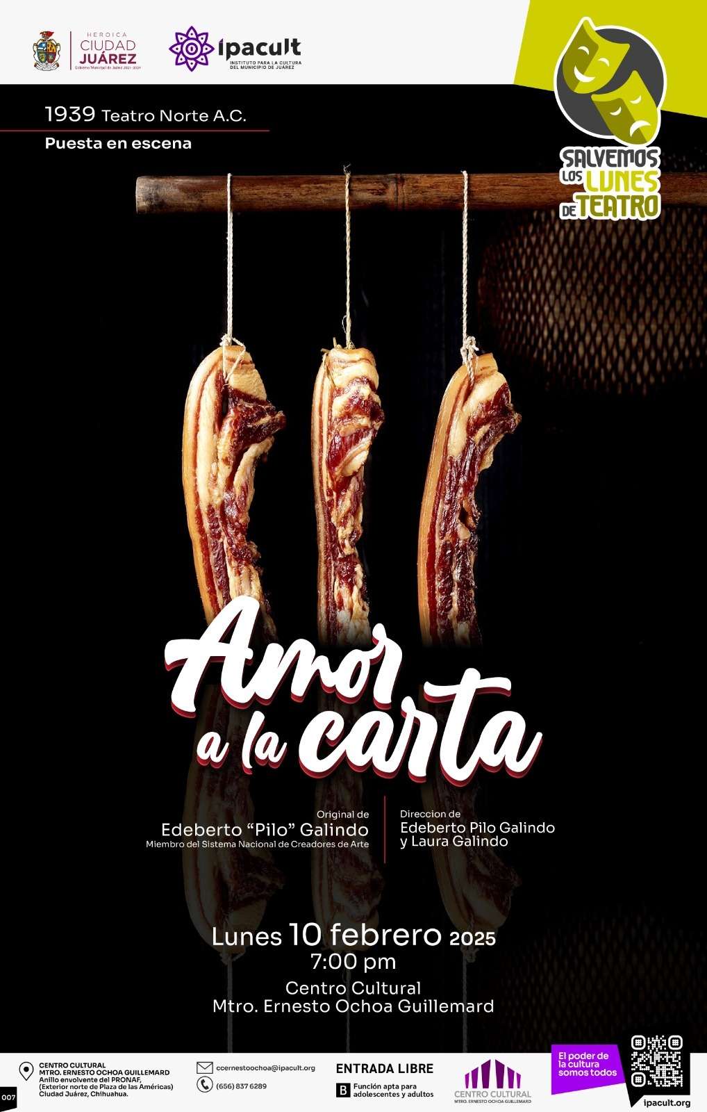 Invitan a ver la obra “Amor a la Carta” en el Centro Cultural Ernesto Ochoa Guillemard