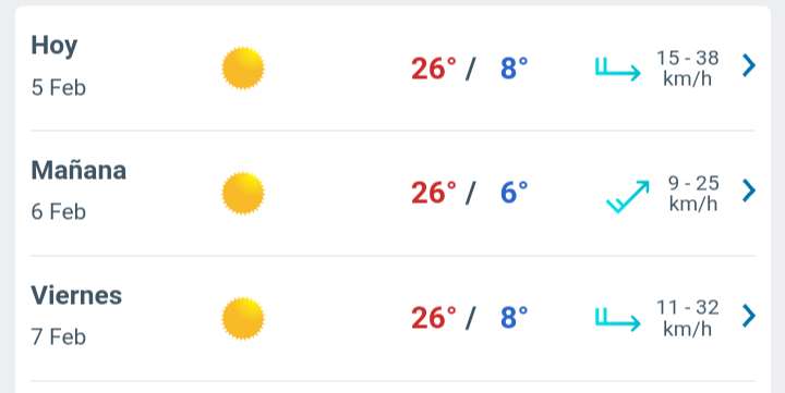 Día soleado con temperatura hasta 26°C para hoy en Juárez 